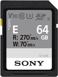 Sony E series SDXC 64ГБ Клас 10 U3 V30 UHS-II