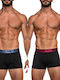 Men's Boxers Black Bordeaux/Blue 2Pack