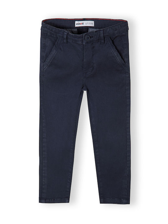 Minoti Boys Fabric Chino Trouser Navy Blue