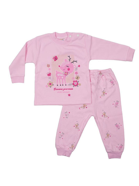 Papillon Kids Kinder Schlafanzug Baumwolle Rosa