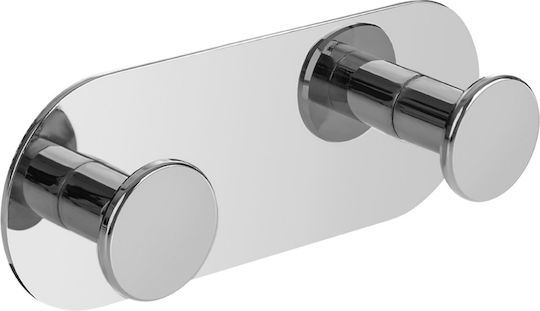 Laveo Single Wall-Mounted Bathroom Hook Silver