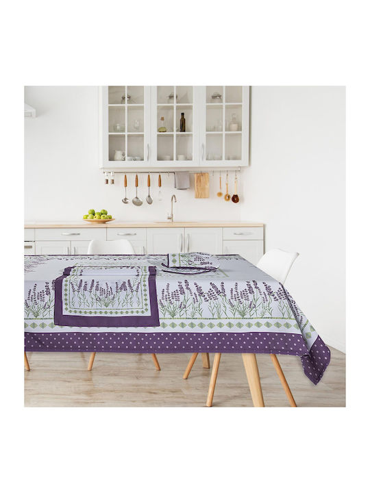 Das Home Tablecloth 0722 White, Purple, Green 1...