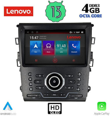 Lenovo Car Audio System for Ford Mondeo 2014> with Clima (Bluetooth/USB/AUX/WiFi/GPS/Apple-Carplay/Android-Auto) with Touch Screen 9"