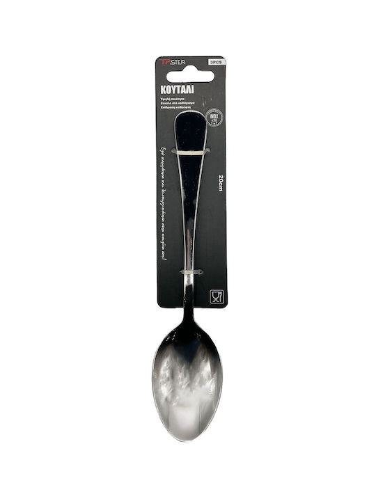 Tpster Spoon Set Dinner Stainless Silver 20cm 3pcs