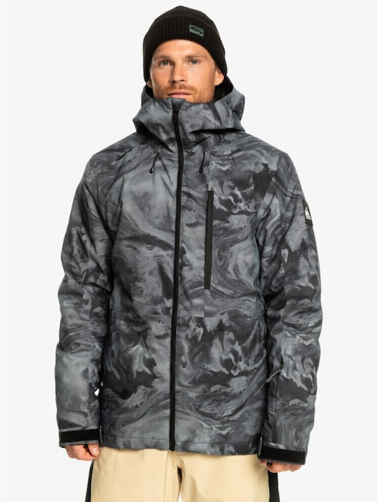 Quiksilver Mission Printed Men's Ski & Snowboard Jacket Black EQYTJ03428-KVJ2