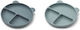 Liewood Baby Food Plate Whale Made of Silicone Blue 2 Pieces