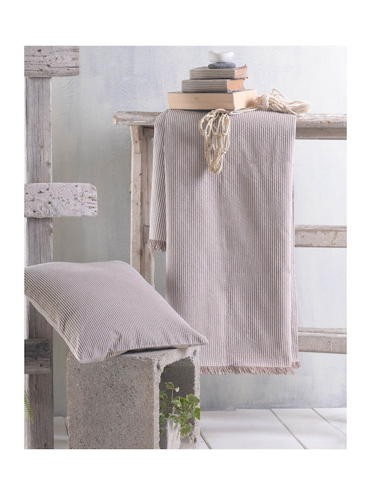 Rythmos Canapea cu patru locuri Throw Hatton 180x330cm Maro