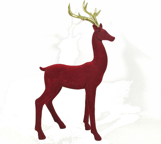 Zaros Weihnachtliche Kunststoff Figur Hirsche Rot Höhe 46cm