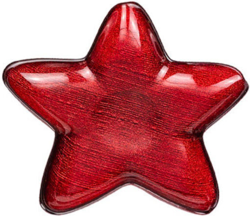 General Trade Ornament de masă de Crăciun Platou Roșu L23xW23cm.