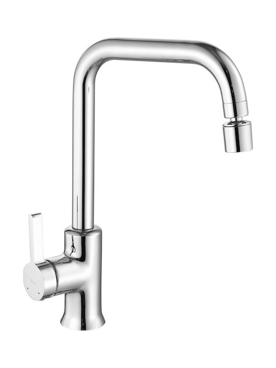 Rea My180642rc Polo Chrome Baterie Chiuvetă Bucătărie Bancă Argintie