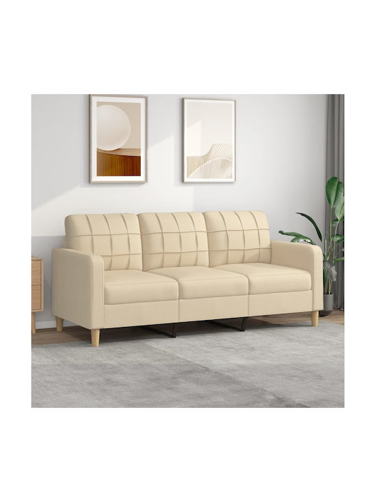 Dreisitzer Sofa Beige 198x77x80cm