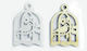 Paperpack Net Wood Decorative Element for Wedding Favors White 25pcs