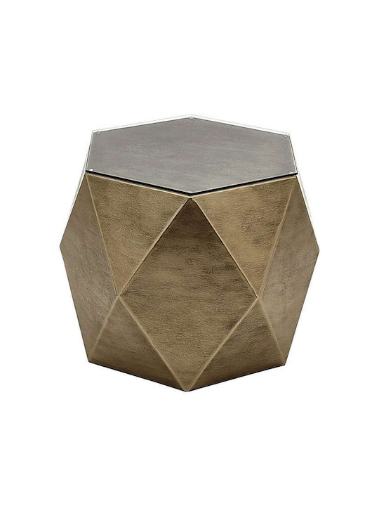 Best Square Metal Side Table ΜΠΡΟΝΖΕ L54xW46.5xH40.5cm