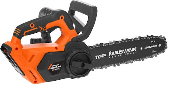 Krausmann Κλαδευτικό Αλυσοπρίονο Μπαταρίας 2x5Ah Brushless 20V 2.3kg με Λάμα 25cm