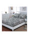 Casa Colori Sheet Double with Elastic 140x200+30cm. Rome Gray