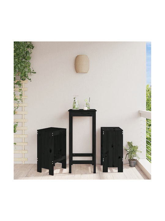 Stool for Bar Outdoor Black 40x36x75cm