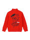 Kinder-Sweatshirt Strickjacke mit Kapuze Rote