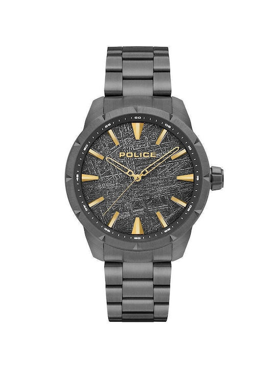 Police black metal cheap watches