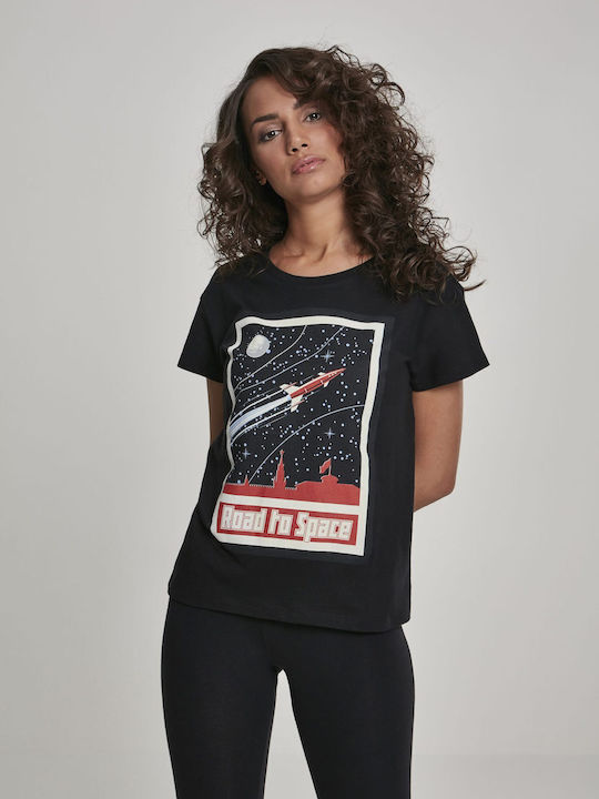 Mister Tee Space Femeie Tricou Negru