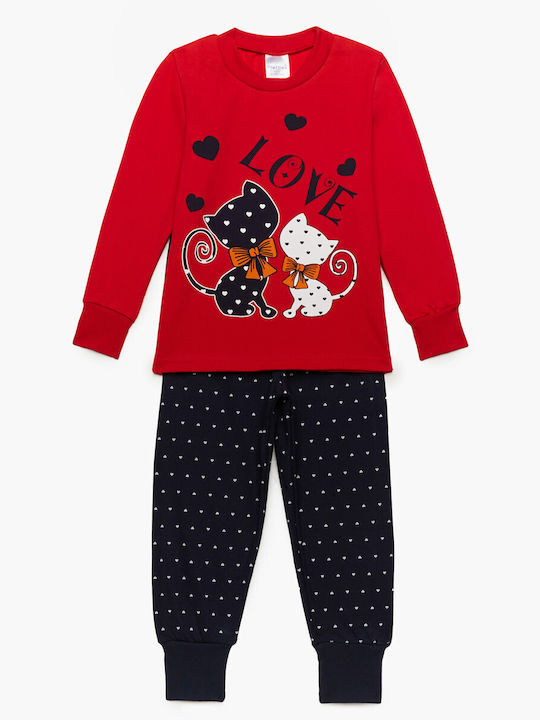Pretty Baby Pijama pentru copii De iarnă De bumbac Roșie