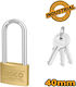 Ingco Steel Padlock Lengthened with Key 40mm 1pcs