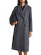 Pepe Jeans Women's Long Coat with Buttons Gray