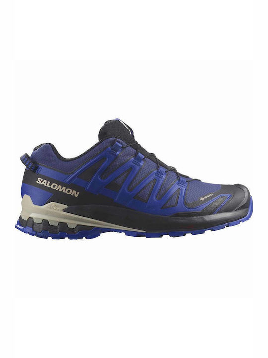 Salomon Xa Pro 3d V9 Sport Shoes Trail Running Blue Waterproof with Gore-Tex Membrane