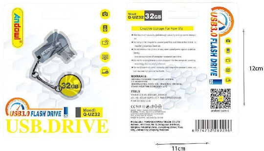 Andowl Q-UZ32 32GB USB 3.0 Stick Silver