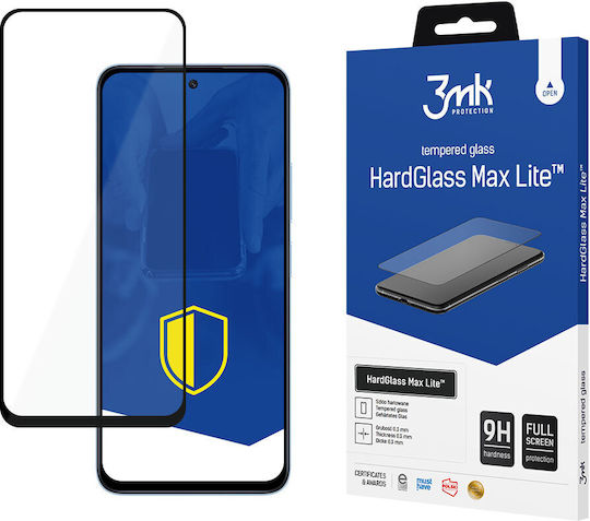 3MK Hardglass Max Lite 0.3мм Закалено стъкло за цялото лице (Redmi 12 4G / Redmi 12 5G)