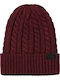 Beanie Masculin Căciulă Tricotat în culoarea Burgundy