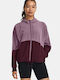 Women's Running Short Sports Jacket Windproof for Spring or Autumn Purple