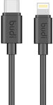 Budi USB-C to Lightning Cable 35W Μαύρο 1.2m (023TL)