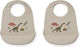 Liewood Tilda Αδιάβροχη Σαλιάρα Σιλικόνης Dark Sandy Mix για 6 m+ 2τμχ