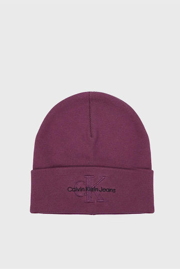 Knitted Beanie Cap Purple
