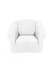 Without volant Elastic Cover for Armchair White 1pcs 1SEAT-XB-WHITE