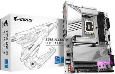 Gigabyte Z790 AORUS ELITE ICE Wi-Fi Motherboard ATX with Intel 1700 Socket