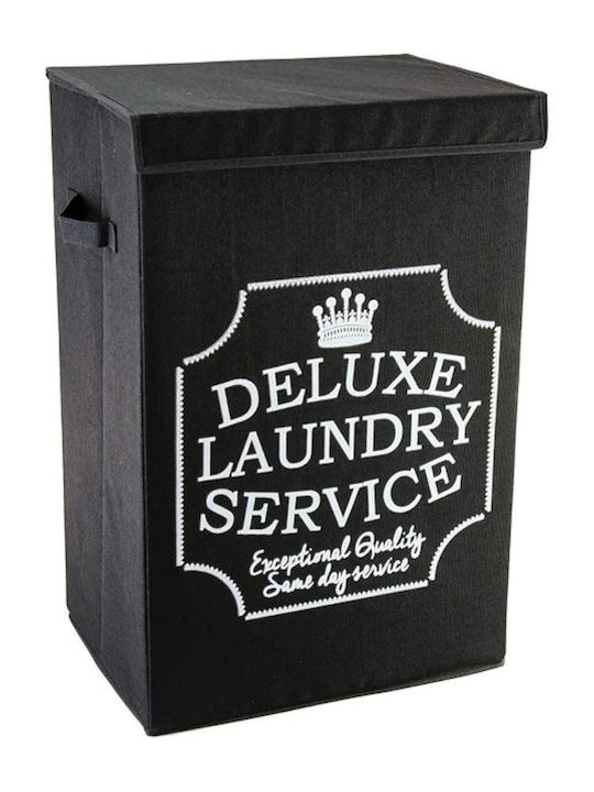 Fabric Laundry Basket 40x30x60cm Black