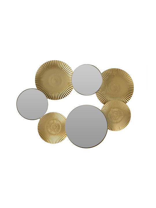 Aria Trade Badezimmerspiegel aus Metall mit Länge 38cm Gold