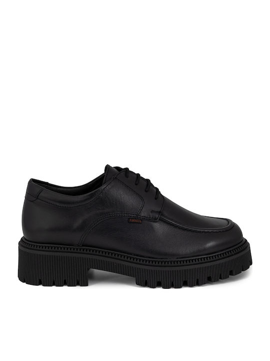 Leather Women's Moccasins in Black Color