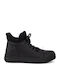 Leder Stiefeletten Damen Schwarz