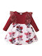 Rochie pentru Copii Mânecă lungă Burgundy