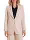 Mind Matter Women's Blazer Beige