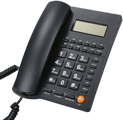 L019-3 Kabelgebundenes Telefon Büro Schwarz 620040