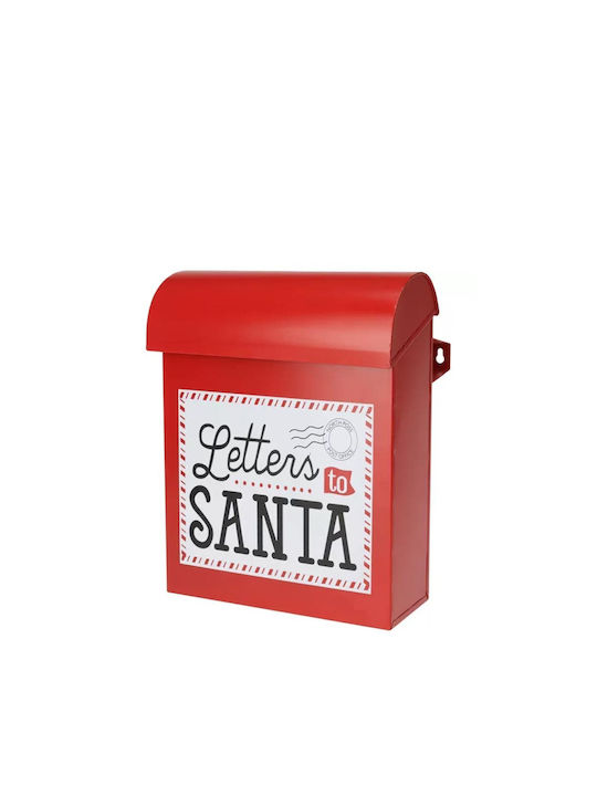 Weihnachtliche Metallisch Figur Briefkasten Rot Höhe 29cm Briefkasten-Briefe