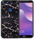 Smartfits Marble Black Rosegold Задна корица Черен (Huawei Y7 2018/Y7 Prime 2018)