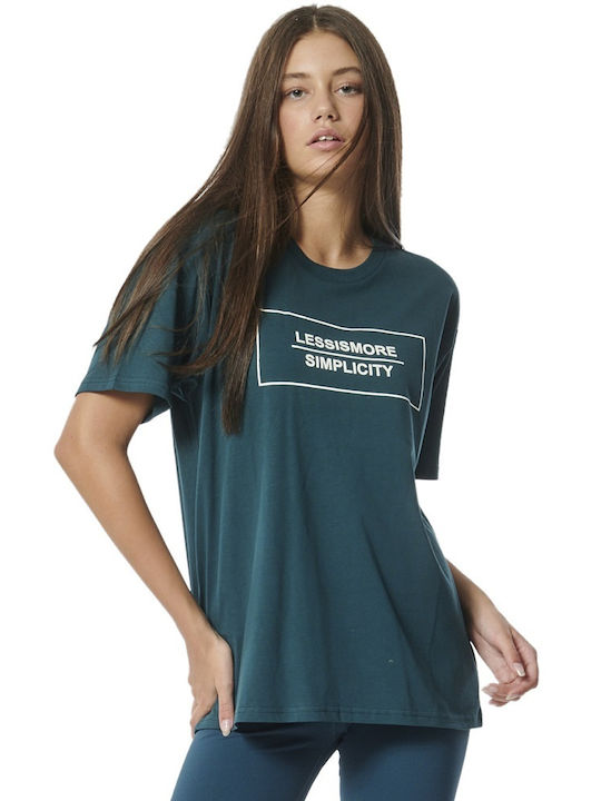 Body Action Damen Oversized T-Shirt Grün