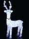 Aca Beleuchtet Weihnachtliche Kunststoff Figur Rentier Weiß Länge 52cm Standing Reindeer