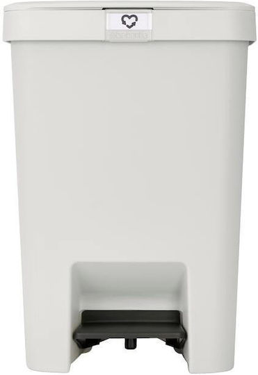 Brabantia Κάδος Stepup Απορριμμάτων Πλαστικός με Πεντάλ Γκρι 25lt