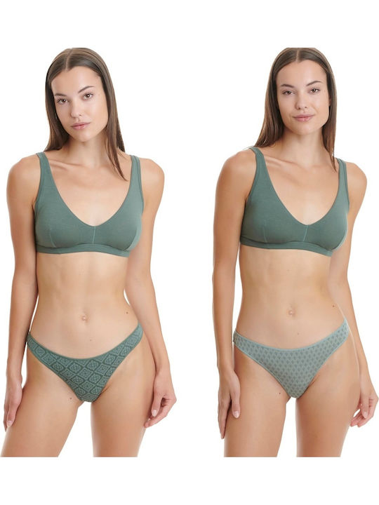 Walk Bamboo Damen Brasilien 2Pack Grün