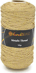 Handibrand Νήμα Πλεξίματος Μεταλλικό Μπεζ 100gr